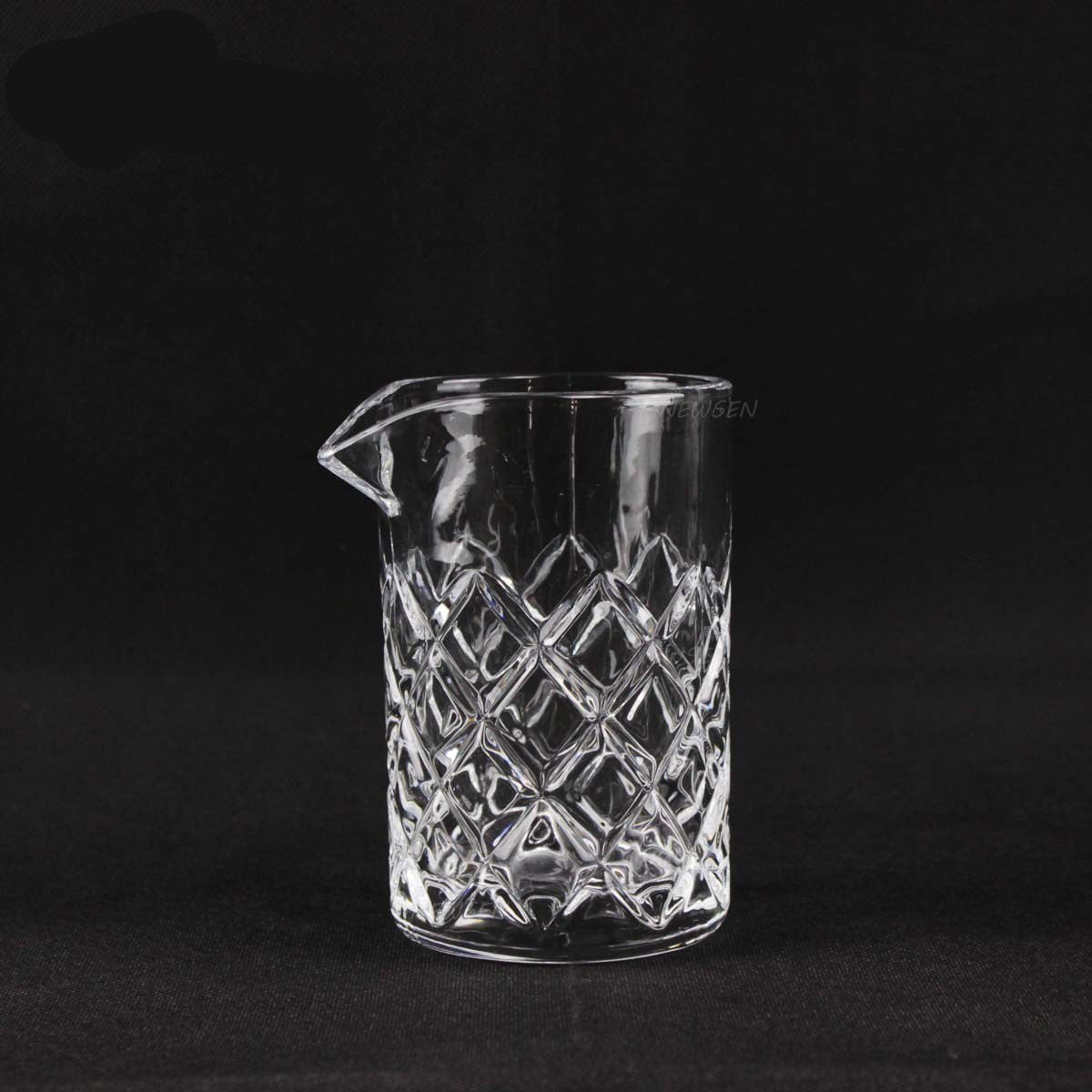 Carved crystal cocktail glass