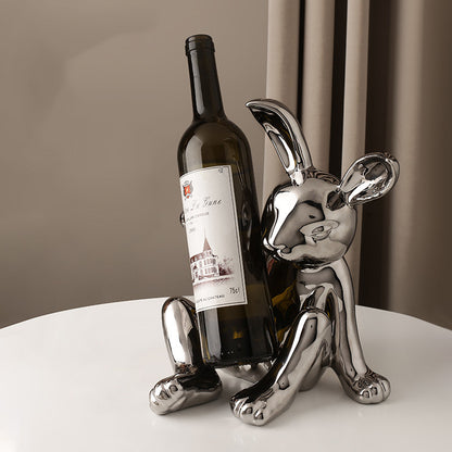 Nordic Light Luxury Cute Rabbit Wine Rack