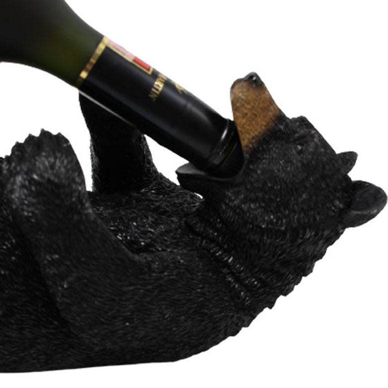 The New Black Bear Resin Ornaments Creative Simulation Animal Shape Wine Rack