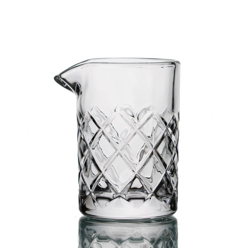 Carved crystal cocktail glass