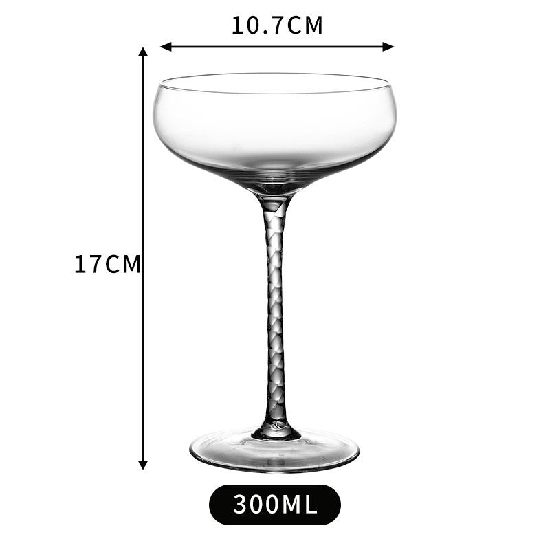 Home Vintage Spiral Foot Cocktail Glass